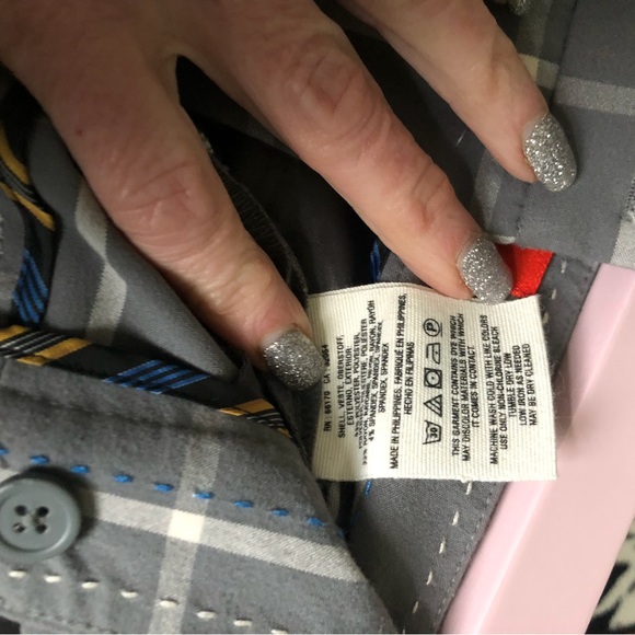 Anthropologie Cartonnier high waist wide leg capri pants gray gridlock size 0 - Picture 7 of 9